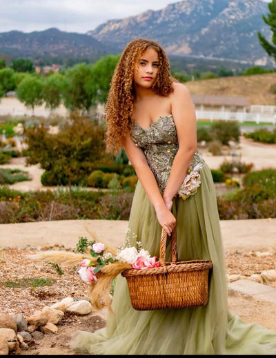 The Sage Garden Corset Gown
From the Elena Collection Archives • One of a Kind