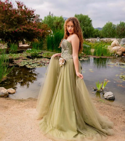 The Sage Garden Corset Gown
From the Elena Collection Archives • One of a Kind