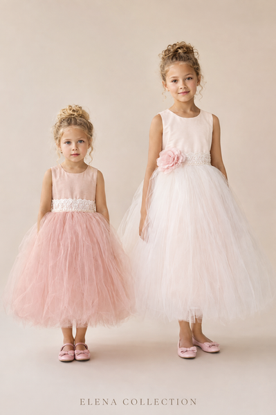 THE ANAIS | PANEL-CUT TULLE FLOWER GIRL DRESS