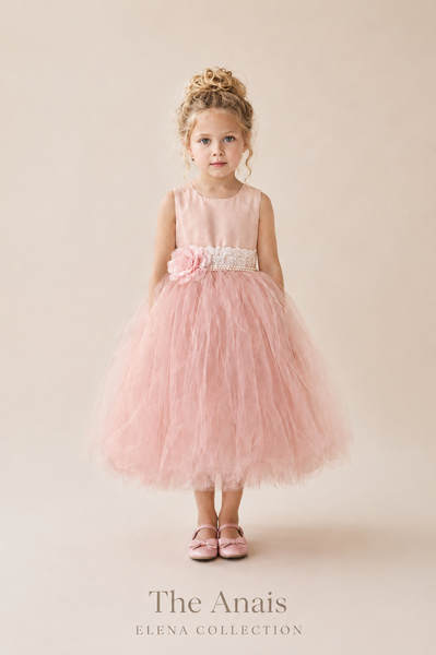 THE ANAIS | PANEL-CUT TULLE FLOWER GIRL DRESS