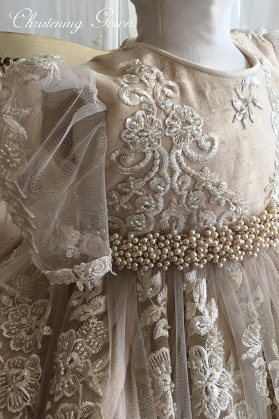 Heirloom Baby Christening Gown with Bonnet | The Georgia | Elena Collection