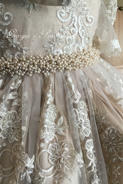 Heirloom Baby Christening Gown with Bonnet | The Georgia | Elena Collection