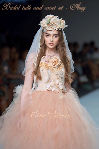 Bridal Tulle Skirt and Corset - Amy