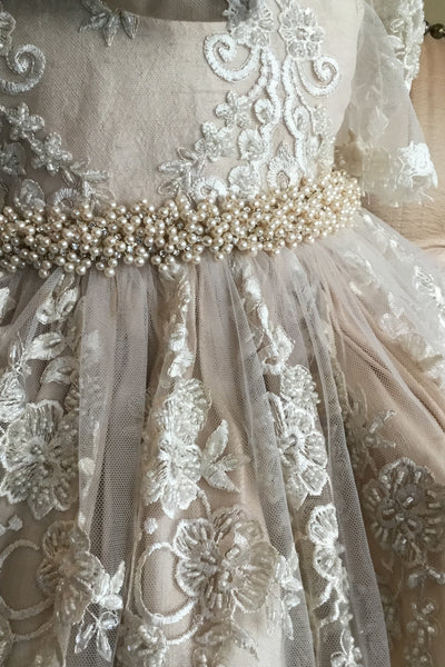 Heirloom Baby Christening Gown with Bonnet | The Georgia | Elena Collection