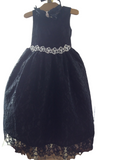 Black Flower Girl Dress - Tiffany