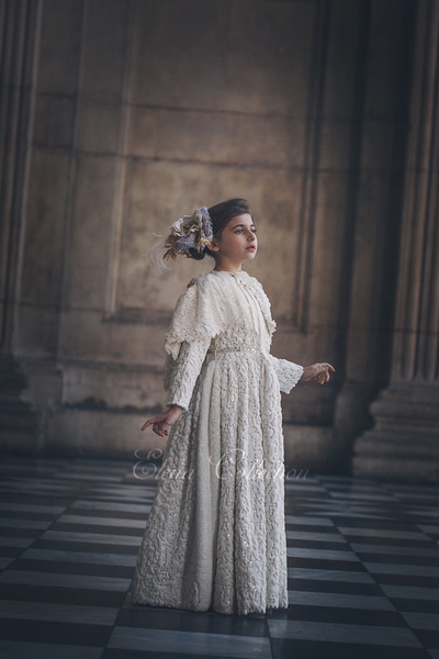 Winter Ivory Faux Fur Dress and Belt - Natasha
