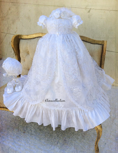 The Adelina Gown - Heirloom Christening Gown