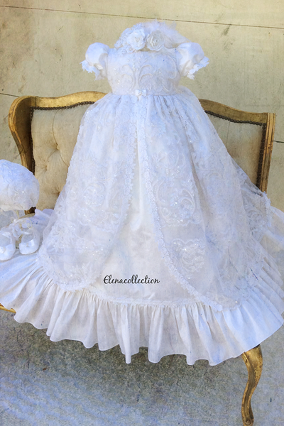The Adelina Gown - Heirloom Christening Gown