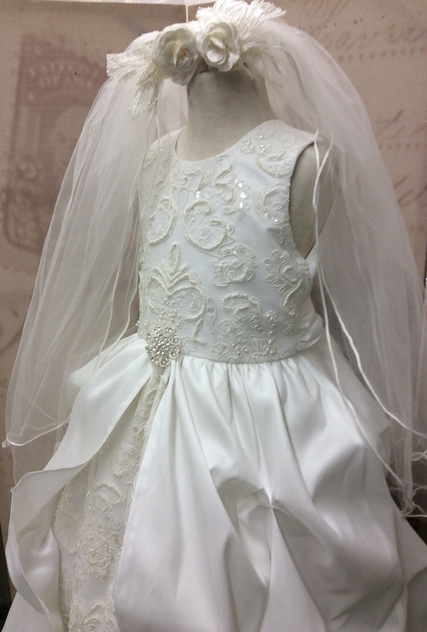 Communion dress-Victorian communion-flower girl-bridal-Paloma - ElenaCollection
 - 2
