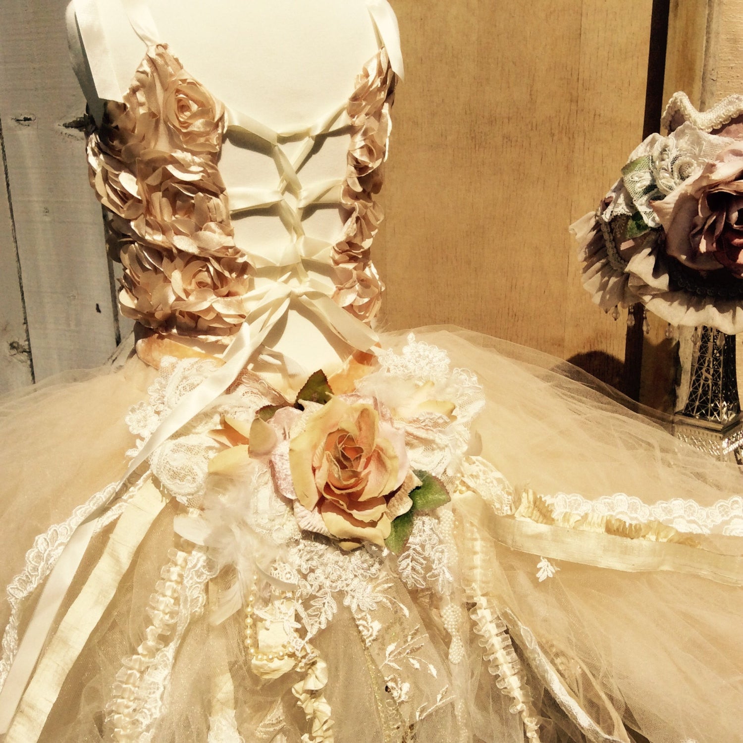 Tutu and Rosset Corset Top- photoprop-flower girl-Ann - ElenaCollection
- 1