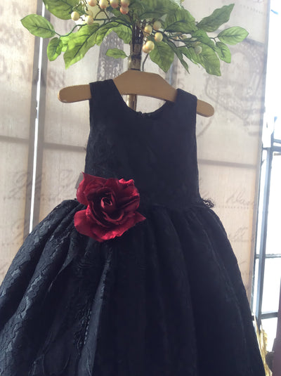 Black Flower Girl Dress - Tiffany