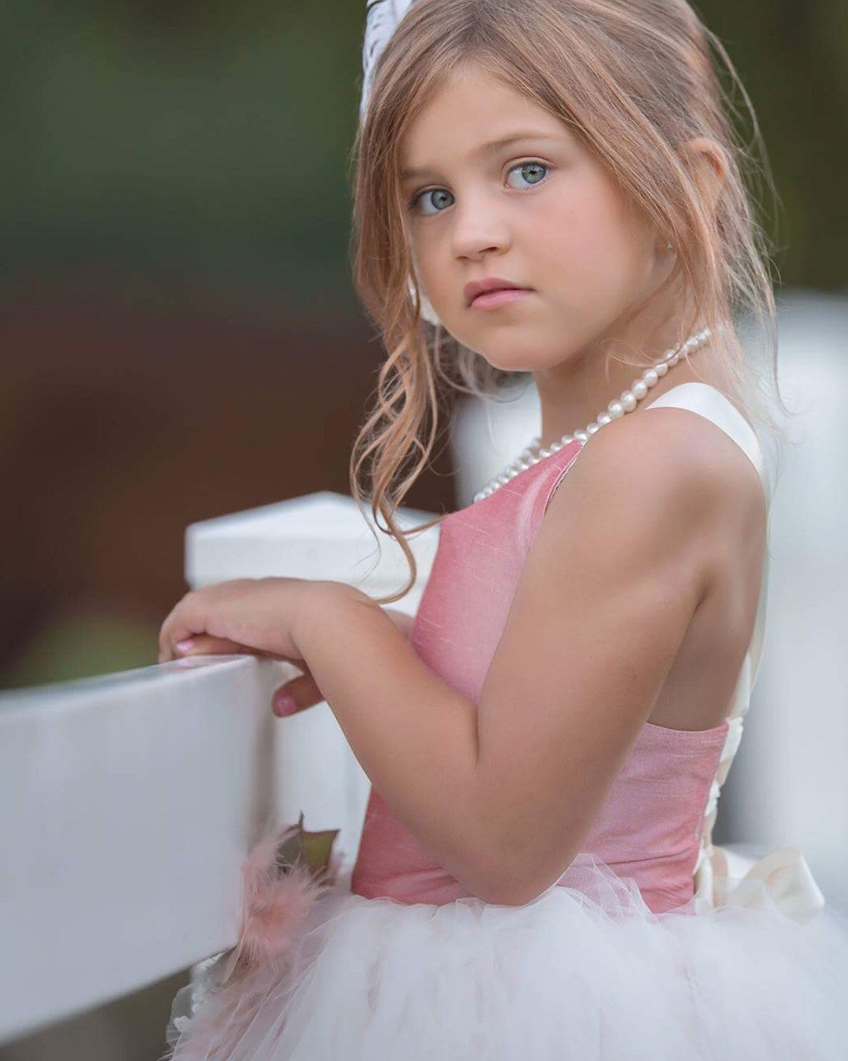 Flower girl tutu dress open back-bridal- photography-Rosita - ElenaCollection
 - 2