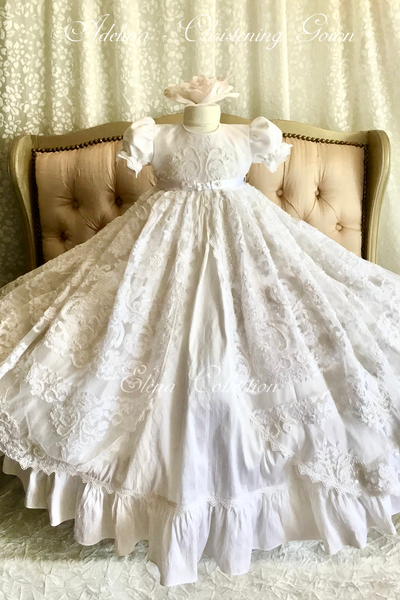The Adelina Gown - Heirloom Christening Gown