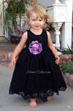 Black Flower Girl Dress - Tiffany