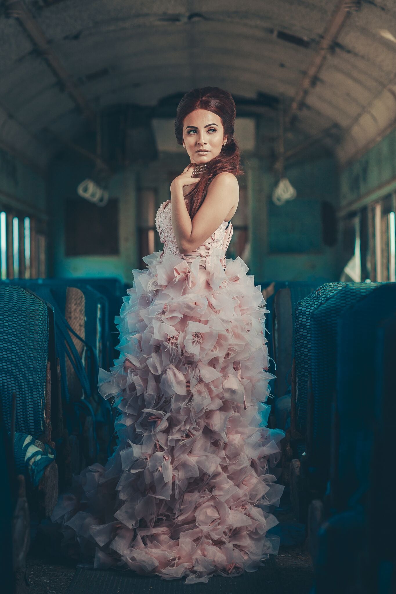 Wedding Feather Gown-rental -Quinceanera-Prom-Moët - ElenaCollection
- 6