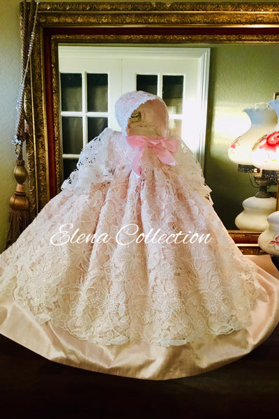 Blush Melanie - Heirloom Christening Gown