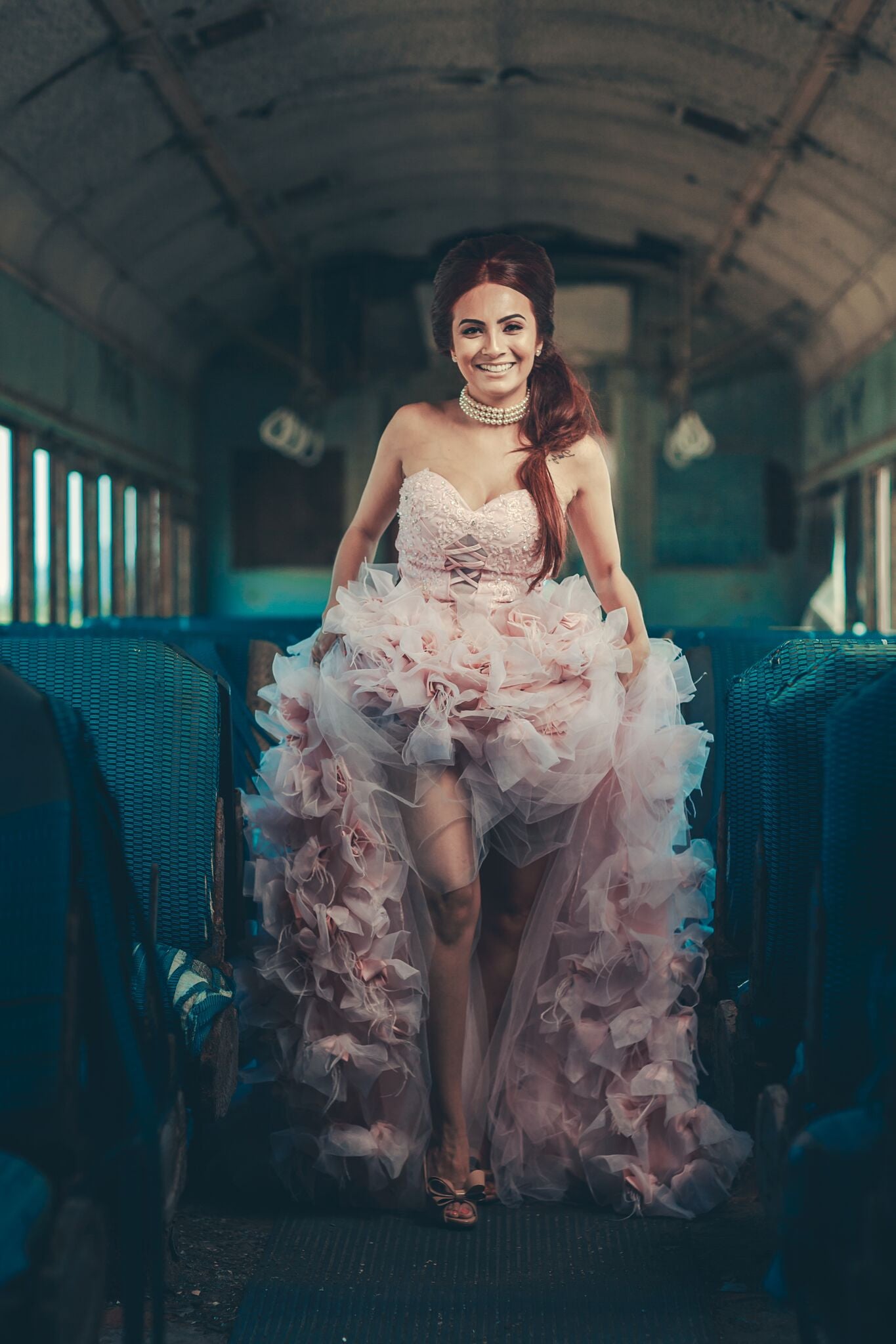 Wedding Feather Gown-rental -Quinceanera-Prom-Moët - ElenaCollection
- 1