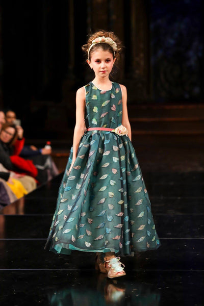 Silk flower girl dress-Alessandra