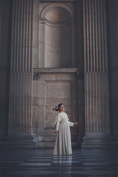 Winter Ivory Faux Fur Dress and Belt - Natasha