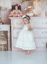 Flower baby girl dress-Baptism-Christening-Brandy - ElenaCollection
- 2