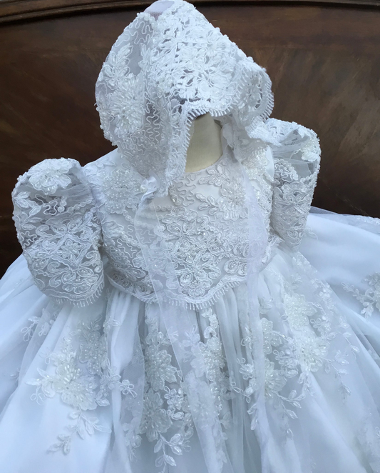White Christening Gown - Dalia