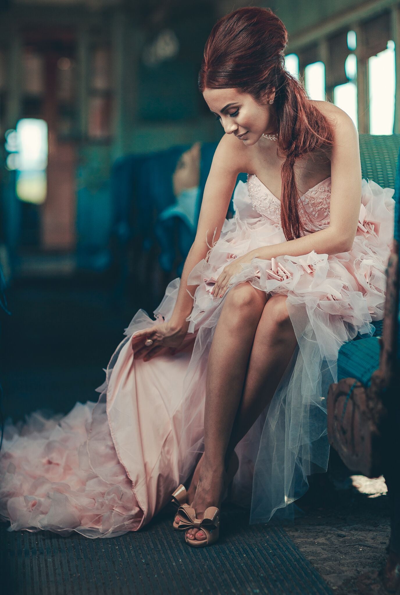 Wedding Feather Gown-rental -Quinceanera-Prom-Moët - ElenaCollection
- 14