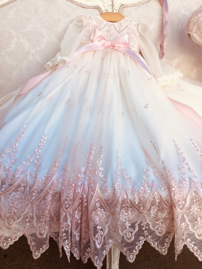 The Paulette Gown | Limited-Edition Embroidered Lace Christening Ensemble