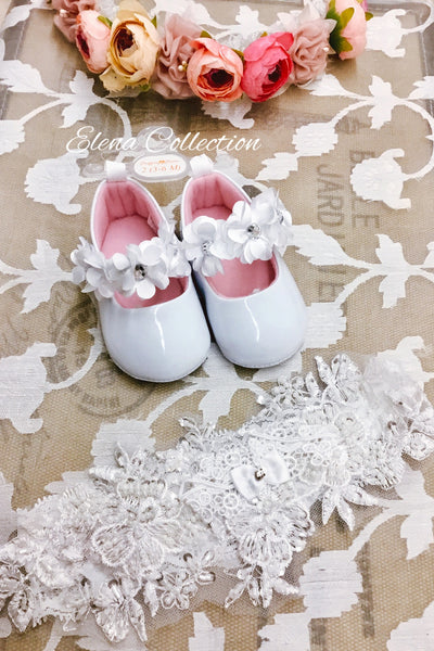 Christening Shoes - Viviana - Heirloom Christening Gown