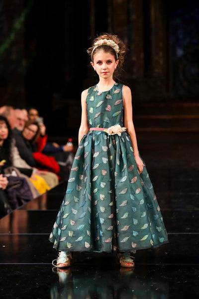 Silk flower girl dress-Alessandra