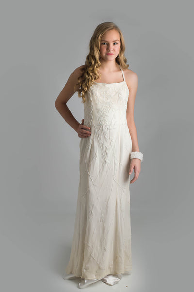 Flower girl silk organza dress-Bridal - ElenaCollection
- 1