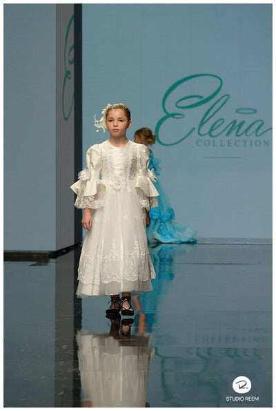 The Angela | Silk & Vintage Lace First Communion Dress
