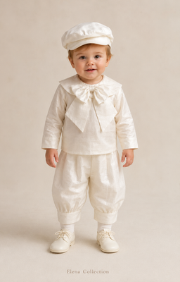 The Sam | Archival Three-Piece Silk Christening