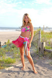 Retro Floral Checkered Bikini Set – Vintage-Inspired 90s Revival