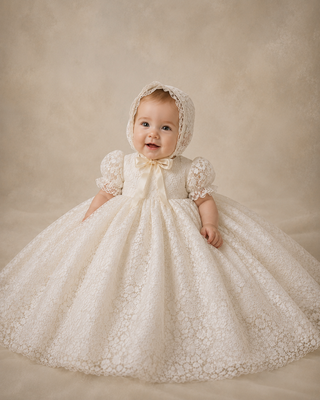 The Rosalba  - Heirloom Christening Gown