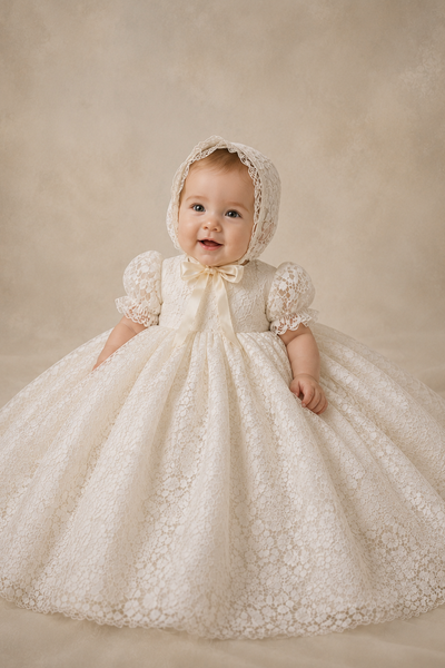 The Rosalba  - Heirloom Christening Gown