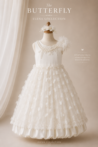 The Marie | Archive Couture Communion Dress & Headpiece
