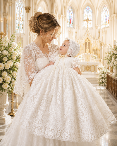 The Rosalba  - Heirloom Christening Gown
