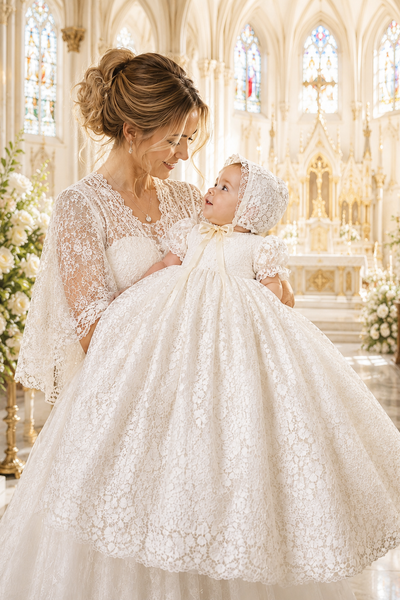 The Rosalba  - Heirloom Christening Gown