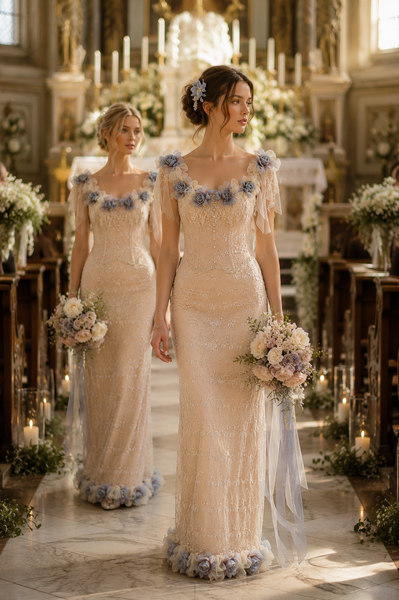 Elena Collection – Couture Bridesmaid Corset & Skirt Set