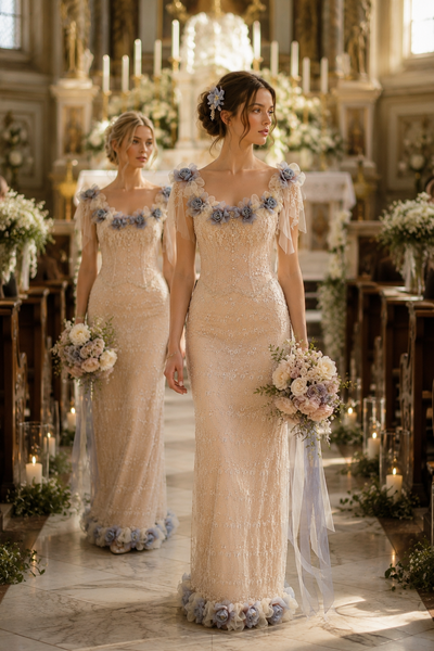 Elena Collection – Couture Bridesmaid Corset & Skirt Set