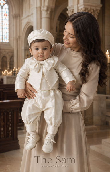 The Sam | Archival Three-Piece Silk Christening