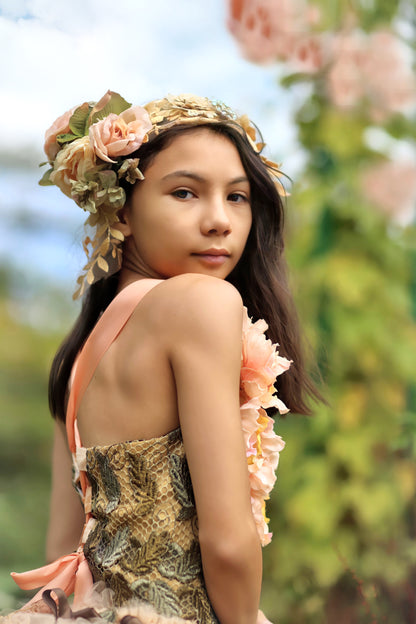 Girls Floral Corset Top  - Laura