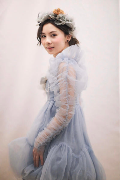 Blue Ethereal Tulle Dress - Gloria