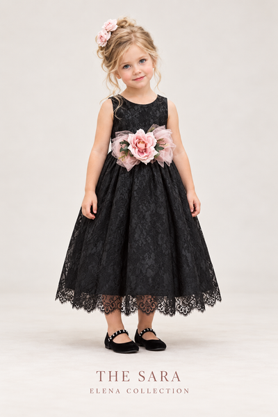 THE SARA | VINTAGE CHANTILLY LACE FLOWER GIRL DRESS