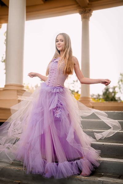 Corset and Tulle Chiffon Skirt - Maggie