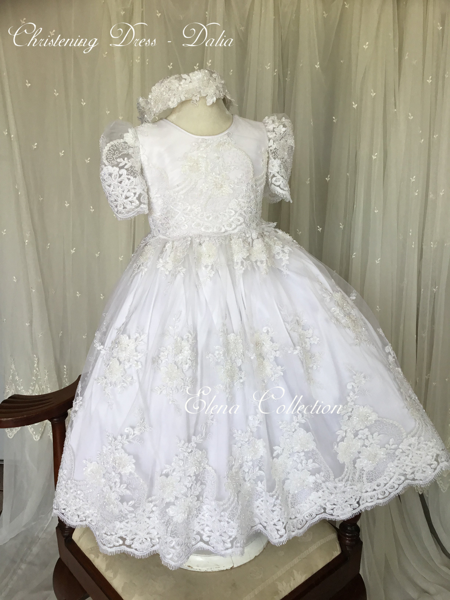 Christening Lace Dress - Dalia