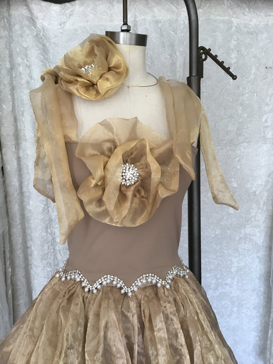 Silk Metallic Skirt and Tube Top - Alex