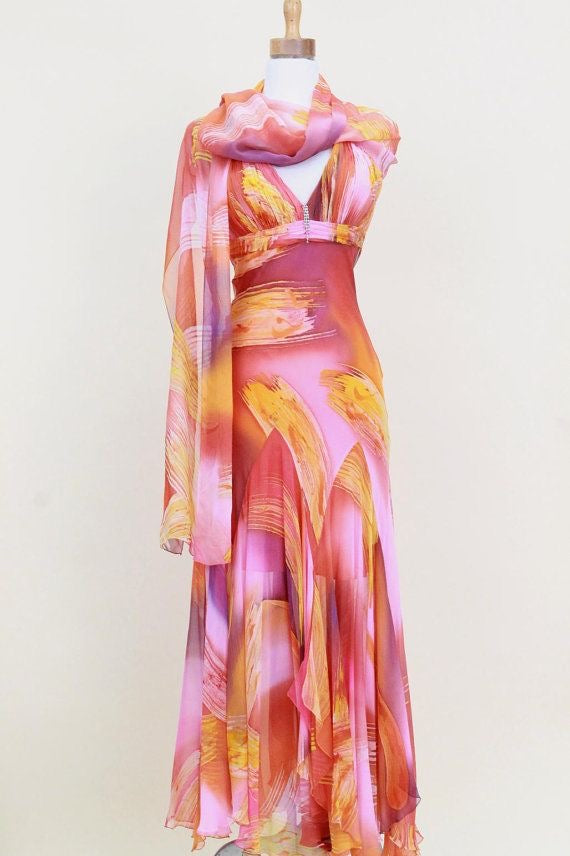 Silk Maxi Halter Dress -Jasmine