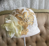 Bridal Cloche Hat - Amber