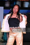 "Chic Black Stretch Top with Pearl and Rhinestone Embellished Hem"